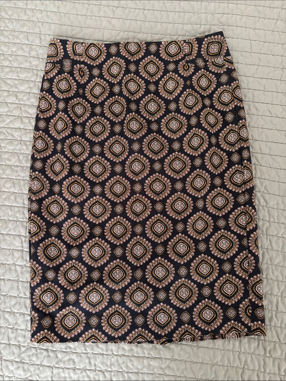 LOFT Geometric Print Pencil Skirt, Like New, 00